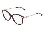 Gucci GG0967O Unisex-Brille inkl. Gläser Vollrand Butterfly Kunststoff-Gestell 53mm/16mm/140mm, braun