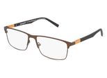 Timberland TB1651 Unisex-Brille inkl. Gläser Vollrand Eckig Edelstahl-Gestell 58mm/16mm/150mm, orange