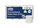TORK Toilettenpapier, Haushaltsrolle, Tissue, 2-lagig, weiß, VE 64 Rollen à 250 Blatt, ab 6 VE