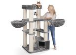 HAPPYPET Premium Kratzbaum 161 cm große Katzen stabil Katzenbaum Grau