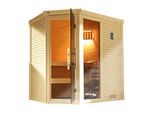weka Design-Sauna CUBILIS Gr. 2 Sparset 7,5 kW BioS inkl. digitaler Steuerung, Glastür und Fenster