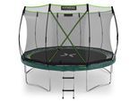 KINETIC SPORTS Trampolin Federlos-Design 'Bungee Safety Elite' - Outdoor Gartentrampolin für Kinder Dunkelgrün Ø 366 cm Ø 366 cm