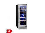 Vinovilla 17 Built-In Duo Weinkühlschrank 2 Zonen 53l 17 Fl. Glastür Edelstahl gebürstet