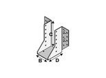 Sabot de charpente à ailes extérieures (p x l x h x ép) 80 x 45 x 156 x 2,0 mm - AL-SE045156 Alsafix