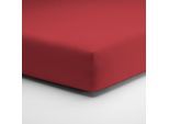 Spannbettlaken SCHLAFGUT "Jersey Elasthan-Fixleintuch", rot (kirschrot), B:120cm L:200cm, Jersey-Elasthan, Obermaterial: 96% Baumwolle, 4% Elasthan, Bettlaken, Spannbettlaken