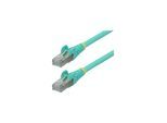 1m CAT6a Ethernet Cable - Aqua - Low Smoke Zero Halogen (LSZH) - 10GbE 500MHz 100W PoE++ Snagless RJ-45 w/Strain Reliefs S/FTP Network Patch Cord - patch cable - 1 m - aqua