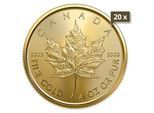 20 x 1/4 Unze Gold Maple Leaf 2024