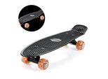 Spielwerk® Retro Skateboard Schwarz/Orange mit LED