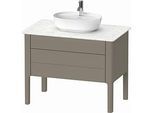 Duravit Luv Waschtisch-Unterschrank LU956909292 93,8x57x74,3cm, 1 Schubkasten, 1 Auszug, stehend, Steingrau Seidenmatt