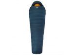Mountain Equipment - Helium 800 - Daunenschlafsack Gr Regular - Body Size: 185 cm Zip. Right Blau
