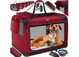 LOVPET® Hundebox Hundetransportbox faltbar Inkl.Hundenapf Transporttasche Hundetasche Transportbox für Haustiere, Hunde und Katzen Haustiertransportbox