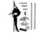 TRUTZHOLM Trainingsstation Pole Dance Stange Tanzstange Profi 45mm GoGo Tabledance Static + Spinn, Spinning und Static Funktion, Montage ohne Bohren