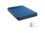 INTEX 64012 - Luftbett - Full Dura-Beam Truaire inkl. USB-Luftpumpe (blau, 137x191x22cm) Luftmatratze Campingbett