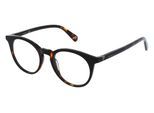 Guess GU5224 Unisex-Brille inkl. Gläser Vollrand Rund Kunststoff-Gestell 48mm/19mm/145mm, braun