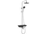 Stangenbrause-Set SANOTECHNIK, schwarz, H:115cm, Brausegarnituren