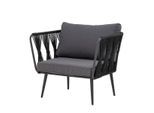 Bloomingville - Pavone Outdoor Lounge Sessel, schwarz