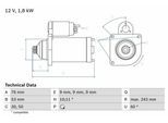 Bosch Anlasser (0 986 016 990) für VW Transporter T4