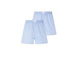 TOM TAILOR Herren Boxer-Shorts im Zweierpack, blau, Gr. S/4, baumwolle