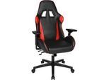 Topstar Gaming Stuhl Speed Chair 2, mit Armlehnen, 3D-Wippmechanik, Muldensitz, Kopfstütze, schwarz rot/schwarz