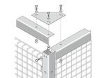 Abdeckwinkel, 50 x 50 x 2150 mm, optional zur Stabilisierung, gelb