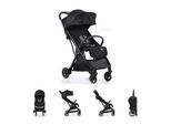 Cangaroo Kinderwagen easy Fold Buggy Alu Sonnendach verstellbar, faltbar, Korb schwarz