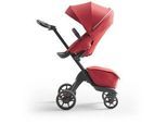 Stokke Kinderwagen , Rot , Textil , 56.5x123x102 cm , Feststellbremse, 5-Punkte-Gurt, für Babyschale geeignet, Griff in Lederoptik, Reflektorstreifen , Baby On Tour, Kinderwagen, Kombikinderwagen