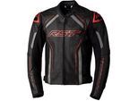 RST S-1, Lederjacke - Schwarz/Grau/Rot - 3XL