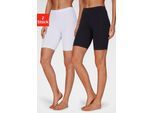 vivance active Radlerhose (2er-Pack) mit Gummibund, Loungewear, schwarz|weiß