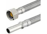 Flexibler Verbindungsschlauch - 1 x Überwurfmutter 3/8'' mit Dichtung und 1 x Rohrstutzen 10 mm - Länge 300 mm ** 1m/10,33 EUR