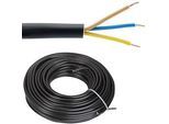 Erdleitung / Starkstromkabel 0,6/1kV NYY-J 3 x 2,5 mm2 - Farbe schwarz - Rolle je 50 m ** 1m/1,34 EUR