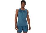 Asics Herren Fujitrail Singlet blau