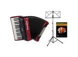 Hohner Bravo III 72 SilentKey Rot Starter Set