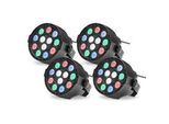 Showlite SPS-121 LED Smart Party Spot 12x 1W RGBW 4er Set