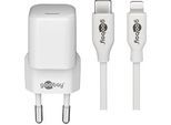 Goobay Lightning/USB-CTM PD-Ladeset (30 W) - USB-CTM Netzteil 30 W inklusive USB-CTM auf Lightning Kabel für z.B. iPhone 12