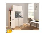 Respekta Miniküche MK130ESWOSS 130 cm weiß - Kochmulde