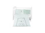 Kikkaboo Kinderbettwäsche Bär 6tlg. Decke 135 x 95 Kissen 45 x 35 Laken 140 x 70 grün