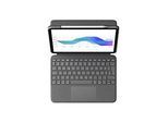 Logitech Folio Touch - Tastatur und Foliohülle - mit Trackpad - QWERTZ - Deutsch - Oxford Gray