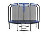 SONGMICS Gartentrampolin Ø 305/366 cm Trampolin, gepolstertes Gestell, blau