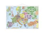 Stiefel Wandkarte Großformat Europa Mit Türkei Straßen Und Postleitzahlen Mit Metallstäben Karte (im Sinne von Landkarte)