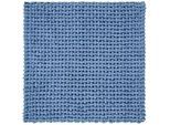 Esposa Badematte , Blau , Textil , Uni , 50x50 cm , Heimtextilien, Badtextilien, Badematten