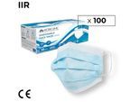 100 masques chirurgicaux iir Mobiclinic 2 boîtes de 50 pièces 3 couches jetables