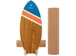 Surf Balance Board Lamar , Braun , Holz, Kunststoff , Birke, Ahorn, Kork, Eukalyptusholz , 30x1.2x74 cm , Freizeit & Co, Sport & Fitness, Fitnessgeräte & Zubehör, Weitere Fitnessgeräte