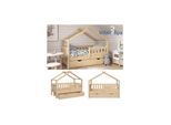 VitaliSpa Design Kinderbett 140x70 Babybett Jugendbett mit Schublade Lattenrost