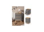 VitaliSpa Kommode Malia 60x88cm für Kinderzimmer, Schrank mit 3 Schubladen, grau