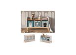 VitaliSpa Sitzbank Malia 107x64cm weiß, Bank für Kinderzimmer, 3 große Fächer