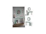 Vicco Schminktisch Frisiertisch Kosmetiktisch Arles Weiß Mintgrün Schminkspiegel 120x77 cm Skandi Schlafzimmerkommode Schminkkommode Schublade Ablage Aufbewahrung Frisierkommode Make-Up-Tisch
