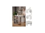 Vicco Basteltisch Victoria 135x86cm weiß, Schreibtisch mit 2 Schubladen Maltisch