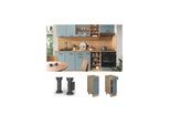 Vicco Schubunterschrank Küchenschrank R-Line Solid Eiche Blau Grau 30 cm modern