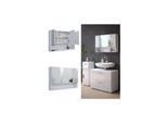 Vicco Spiegelschrank Badspiegel Wandspiegel Irma Weiß Hochglanz 80 cm modern Badezimmer Spiegel Badezimmerschrank Badezimmermöbel Spiegeltür Schranktür Hängeschrank Einlegeboden Regal Ablage