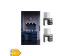 Vicco Schminktisch Sherry Grau Hochglanz, 90 x 75 cm, Spiegel, LED, Frisiertisch